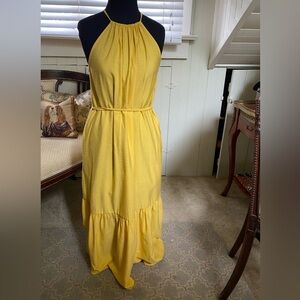 Yellow Halter Maxi Dress